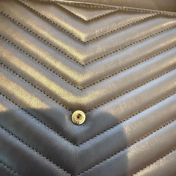 YSL Monogram Flap Clutch Bag- Dark Brown - Picture 8 of 10